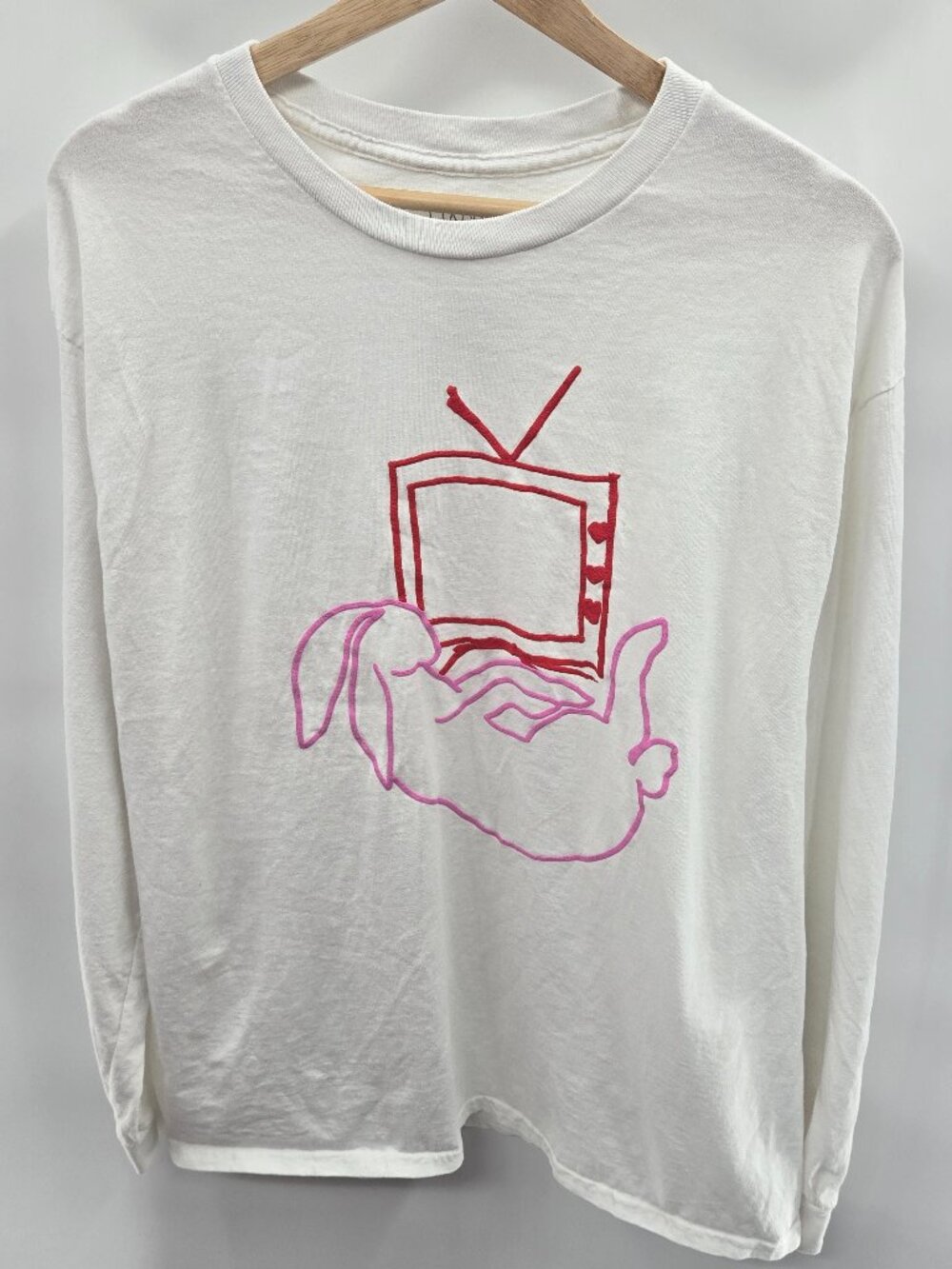 Harry Styles White 2022 100% Cotton Long Sleeved T-Shirt Top Size Large